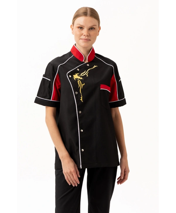 Evereste Kısa Kollu Şef Aşçı Ceketi - Nefes Alabilir, Hafif Ve Şık Tasarım