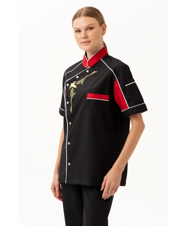 Evereste Kısa Kollu Şef Aşçı Ceketi - Nefes Alabilir, Hafif Ve Şık Tasarım