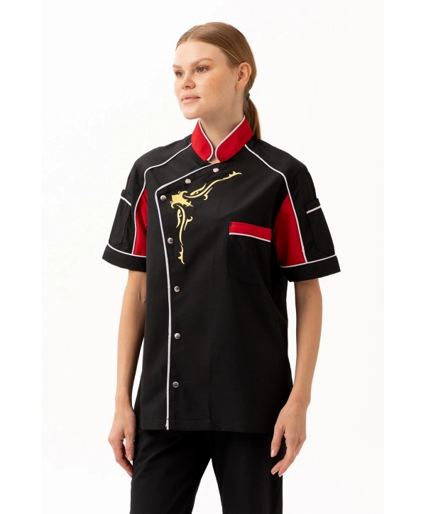 Evereste Kısa Kollu Şef Aşçı Ceketi - Nefes Alabilir, Hafif Ve Şık Tasarım