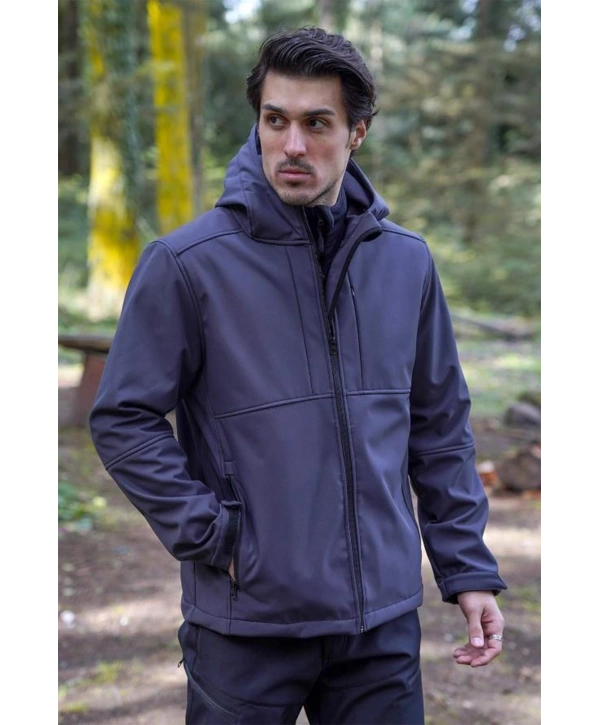 Fiyort Fy 350 Flam2 Softshell Mont Su Ve Rüzgar Geçirmez Outdoor Günlük Erkek Kapüşonlu Mont