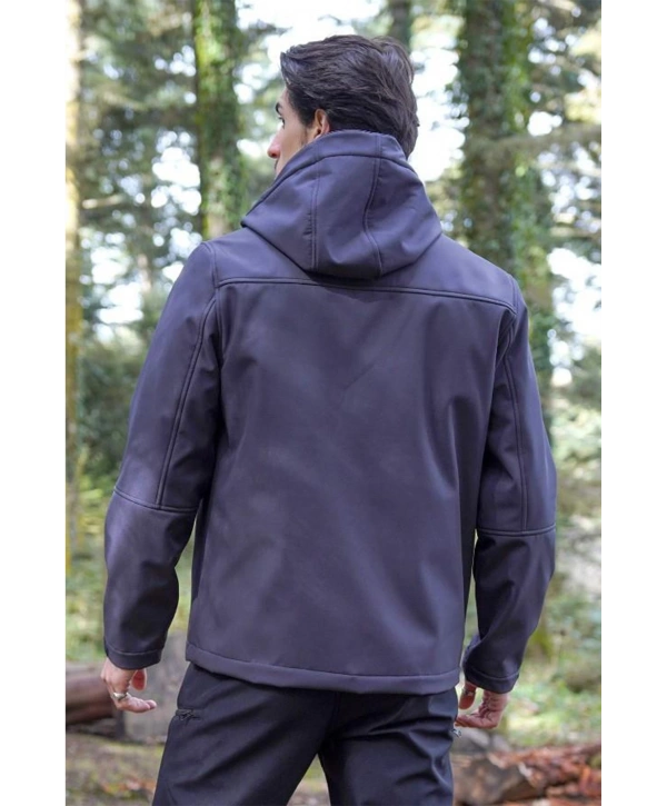 Fiyort Fy 350 Flam2 Softshell Mont Su Ve Rüzgar Geçirmez Outdoor Günlük Erkek Kapüşonlu Mont