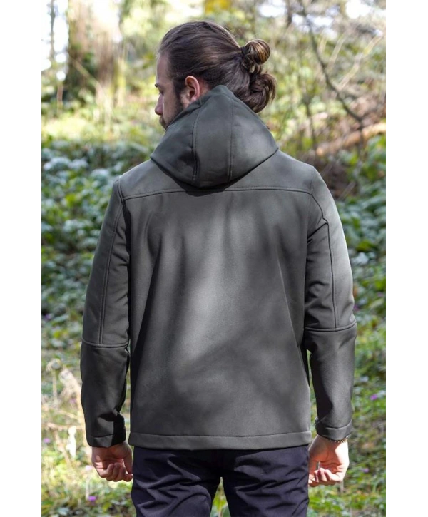 Fiyort Fy 350 Flam2 Softshell Mont Su Ve Rüzgar Geçirmez Outdoor Günlük Erkek Kapüşonlu Mont
