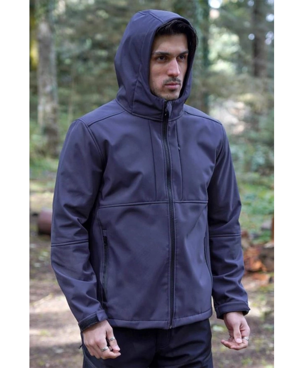 Fiyort Fy 350 Flam2 Softshell Mont Su Ve Rüzgar Geçirmez Outdoor Günlük Erkek Kapüşonlu Mont