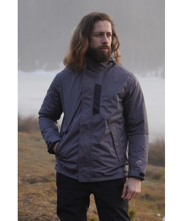 Fiyort Fy 76 Floyen Polarlı Su Geçirmez Outdoor Yağmurluk Mont – Erkek Kapüşonlu Ceket