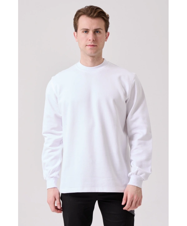 Galanthus Basic Sweatshirt - Uzun Kollu, Pamuklu, Rahat Kesim, Günlük Ve İş Kullanımı İçin