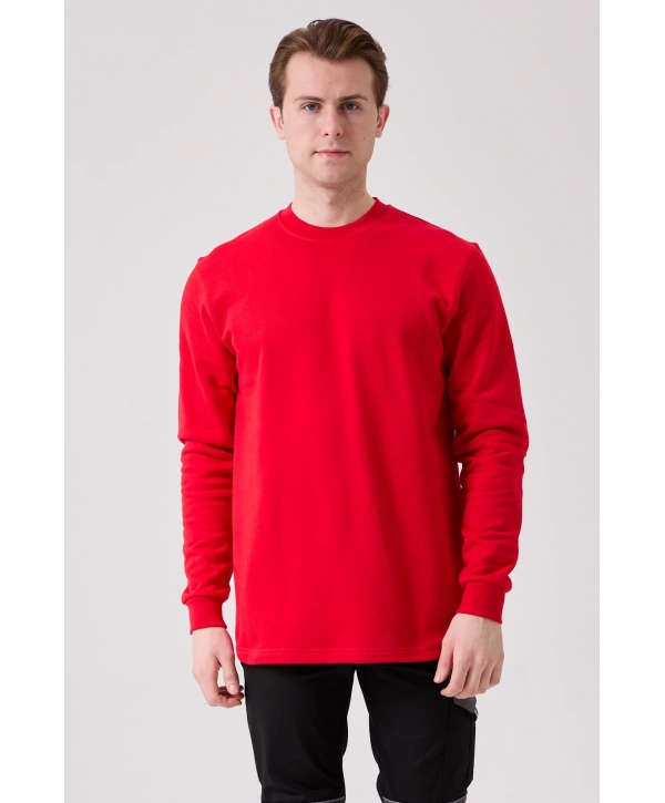 Galanthus Basic Sweatshirt - Uzun Kollu, Pamuklu, Rahat Kesim, Günlük Ve İş Kullanımı İçin
