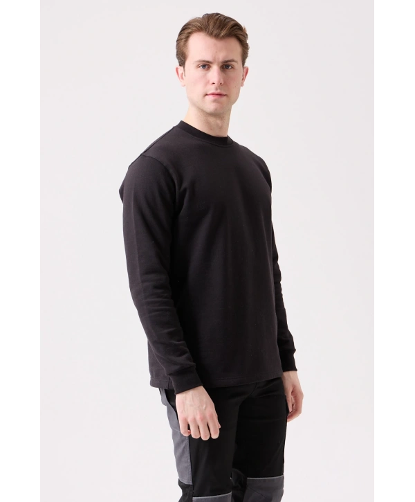 Galanthus Basic Sweatshirt - Uzun Kollu, Pamuklu, Rahat Kesim, Günlük Ve İş Kullanımı İçin