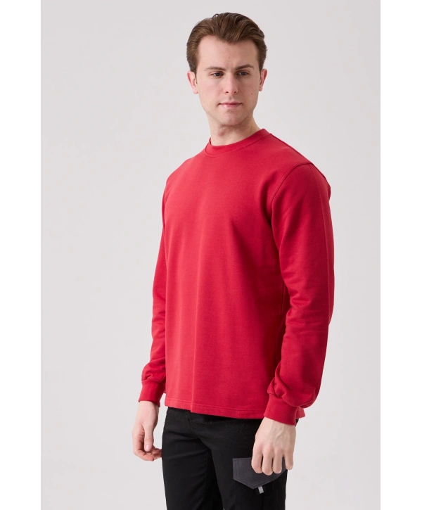 Galanthus Basic Sweatshirt - Uzun Kollu, Pamuklu, Rahat Kesim, Günlük Ve İş Kullanımı İçin