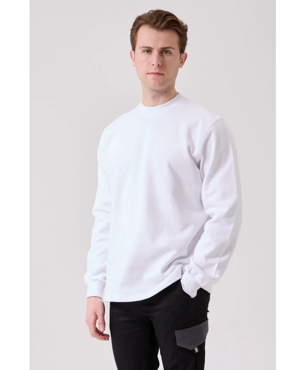 Galanthus Basic Sweatshirt - Uzun Kollu, Pamuklu, Rahat Kesim, Günlük Ve İş Kullanımı İçin