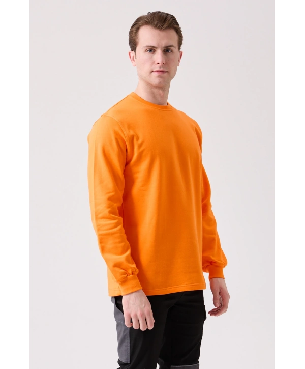 Galanthus Basic Sweatshirt - Uzun Kollu, Pamuklu, Rahat Kesim, Günlük Ve İş Kullanımı İçin