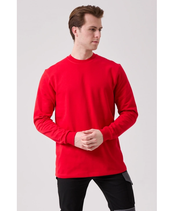 Galanthus Basic Sweatshirt - Uzun Kollu, Pamuklu, Rahat Kesim, Günlük Ve İş Kullanımı İçin