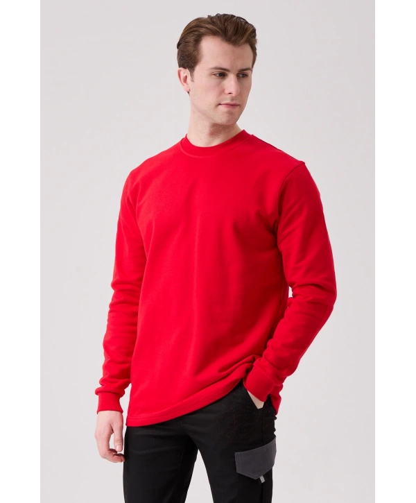 Galanthus Basic Sweatshirt - Uzun Kollu, Pamuklu, Rahat Kesim, Günlük Ve İş Kullanımı İçin