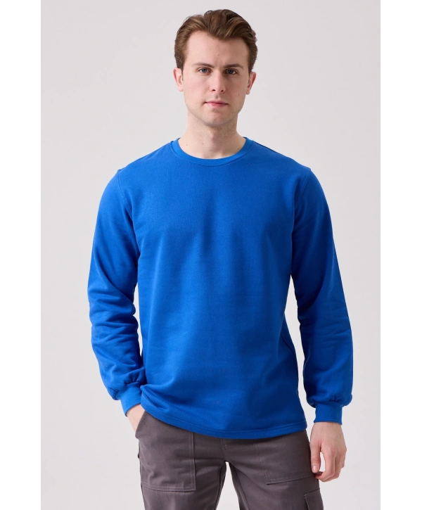 Galanthus Basic Sweatshirt - Uzun Kollu, Pamuklu, Rahat Kesim, Günlük Ve İş Kullanımı İçin