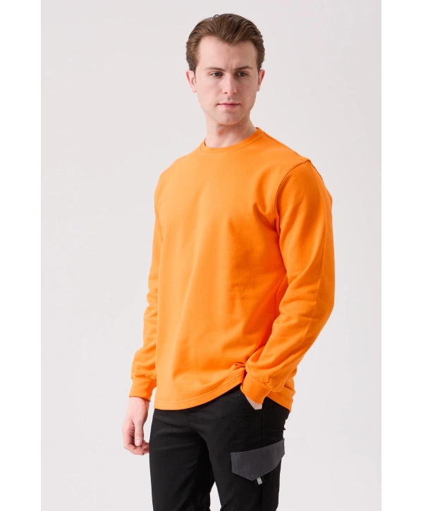 Galanthus Basic Sweatshirt - Uzun Kollu, Pamuklu, Rahat Kesim, Günlük Ve İş Kullanımı İçin