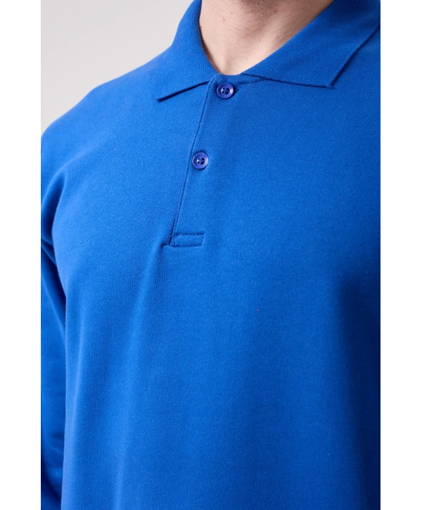 Galanthus Polo Sweat Erkek Uzun Kollu Pamuklu Sweatshirt İş Ve Günlük Kullanım İçin