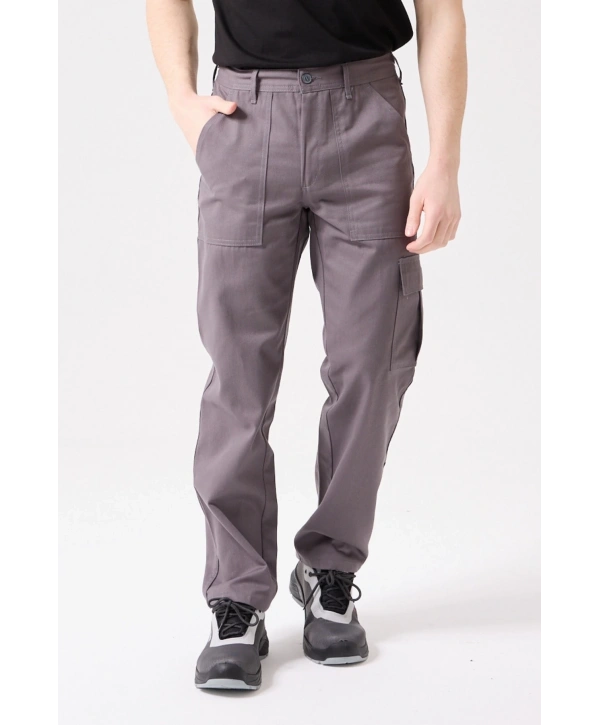 Galanthus Technic Pantolon Erkek Gri Kargo Cepli Rahat Kalıp Dayanıklı İş Pantolonu