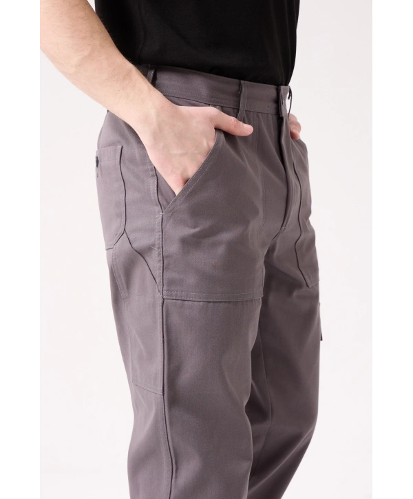 Galanthus Technic Pantolon Erkek Gri Kargo Cepli Rahat Kalıp Dayanıklı İş Pantolonu