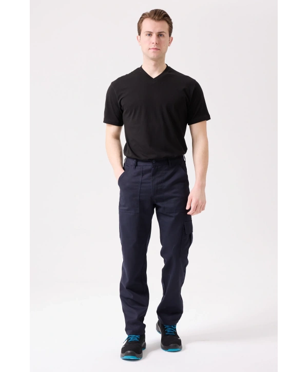 Galanthus Technic Pantolon Erkek Lacivert Kargo Cepli Rahat Kalıp Dayanıklı İş Pantolonu