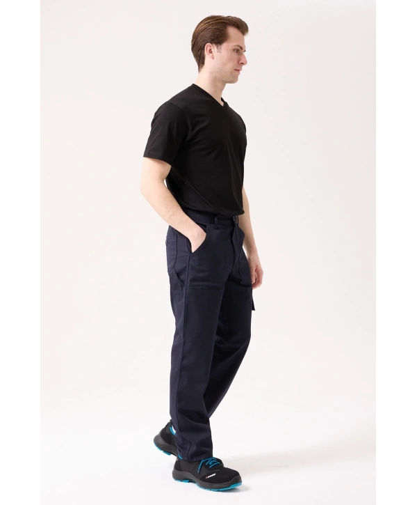 Galanthus Technic Pantolon Erkek Lacivert Kargo Cepli Rahat Kalıp Dayanıklı İş Pantolonu