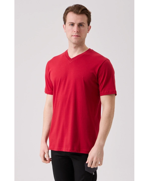 Galanthus V Yaka T-shirt - Nefes Alabilir, Rahat Ve Şık Tasarım