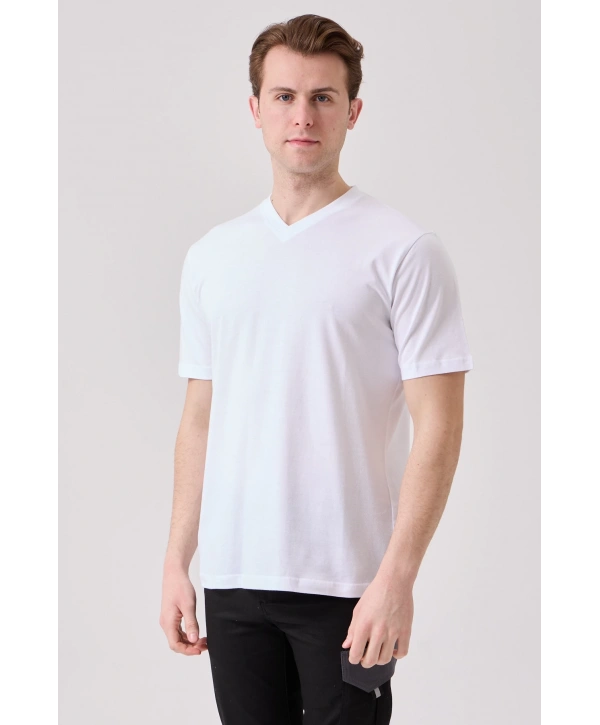 Galanthus V Yaka T-shirt - Nefes Alabilir, Rahat Ve Şık Tasarım