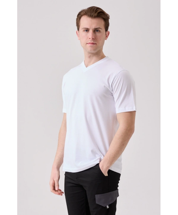 Galanthus V Yaka T-shirt - Nefes Alabilir, Rahat Ve Şık Tasarım