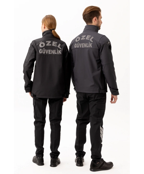 Güvenlik Kıyafetleri Km-softshell Mont Su Ve Rüzgar Geçirmez, Nefes Alabilen Özel Güvenlik Montu