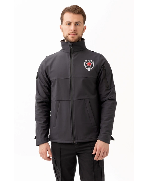 Güvenlik Kıyafetleri Km-softshell Mont Su Ve Rüzgar Geçirmez, Nefes Alabilen Özel Güvenlik Montu