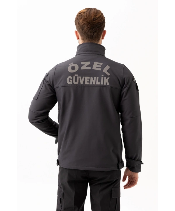 Güvenlik Kıyafetleri Km-softshell Mont Su Ve Rüzgar Geçirmez, Nefes Alabilen Özel Güvenlik Montu
