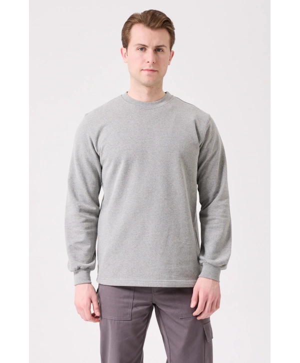 Herba Basic Sweatshirt - Uzun Kollu, Rahat Kesim, Pamuklu, Günlük Ve İş Kullanımı İçin