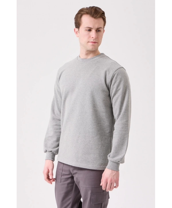 Herba Basic Sweatshirt - Uzun Kollu, Rahat Kesim, Pamuklu, Günlük Ve İş Kullanımı İçin