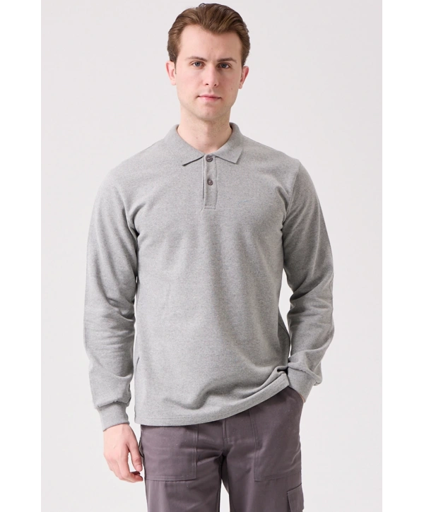 Herba Polo Sweat Erkek Uzun Kollu Pamuklu Sweatshirt İş Ve Günlük Kullanım İçin