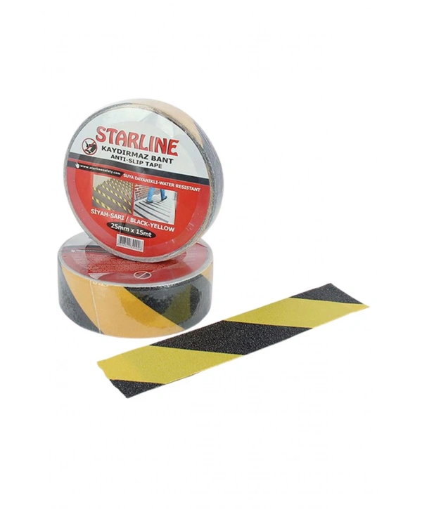 Kaydırmaz Bant 50mm X 15m Sarı-siyah – Güvenlik İçin İdeal Kaymaz Çözüm