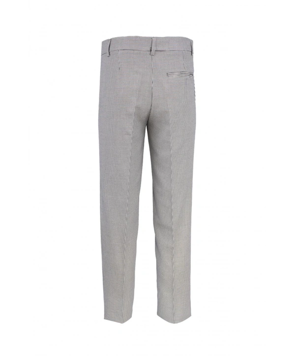 Kazayağı Desenli Klasik Flato Cepli Erkek Pantolon İş Ve Genel Kullanım