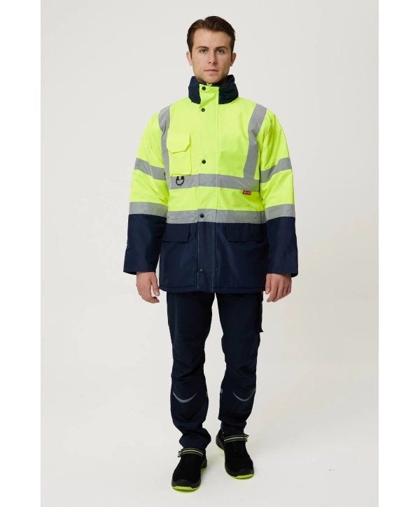 Linum Reflektörlü İş Güvenliği Parkası - Su Ve Rüzgar Geçirmez, Yüksek Görünürlüklü Kışlık Mont