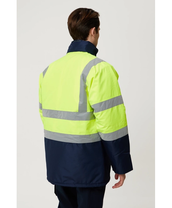 Linum Reflektörlü İş Güvenliği Parkası - Su Ve Rüzgar Geçirmez, Yüksek Görünürlüklü Kışlık Mont