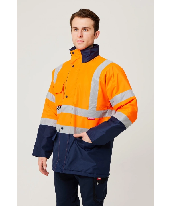 Linum Reflektörlü İş Güvenliği Parkası - Su Ve Rüzgar Geçirmez, Yüksek Görünürlüklü Kışlık Mont