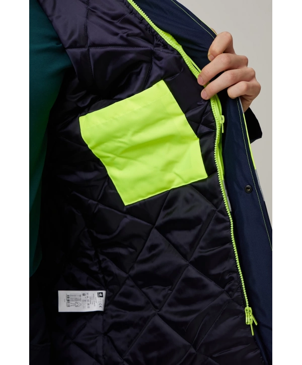 Linum Reflektörlü İş Güvenliği Parkası - Su Ve Rüzgar Geçirmez, Yüksek Görünürlüklü Kışlık Mont