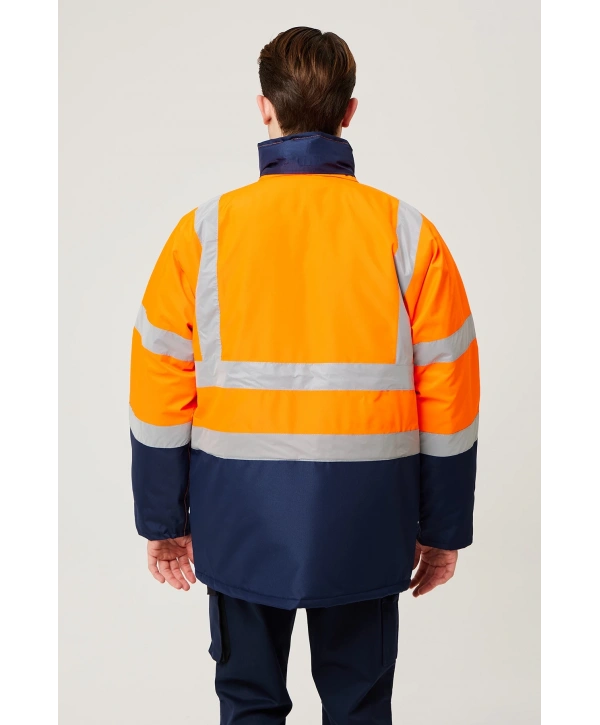 Linum Reflektörlü İş Güvenliği Parkası - Su Ve Rüzgar Geçirmez, Yüksek Görünürlüklü Kışlık Mont