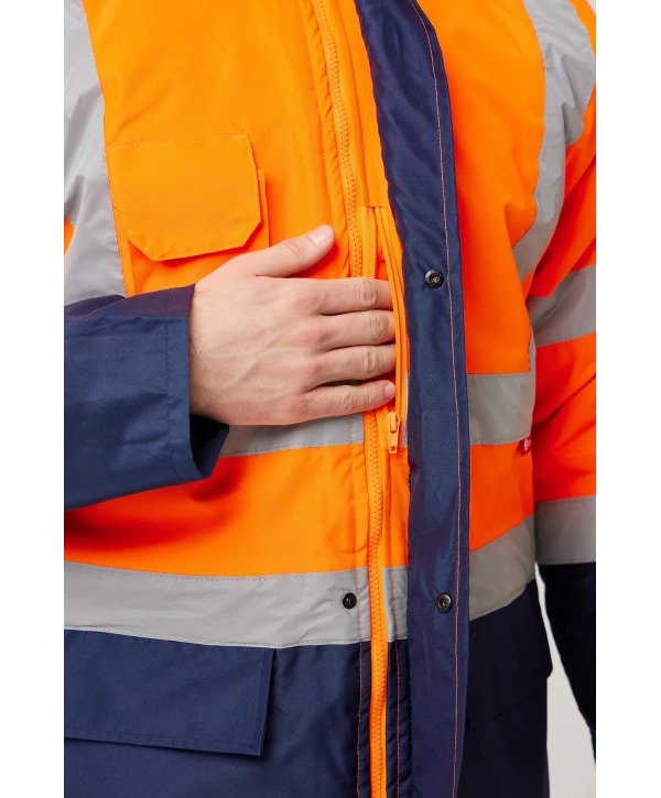 Linum Reflektörlü İş Güvenliği Parkası - Su Ve Rüzgar Geçirmez, Yüksek Görünürlüklü Kışlık Mont