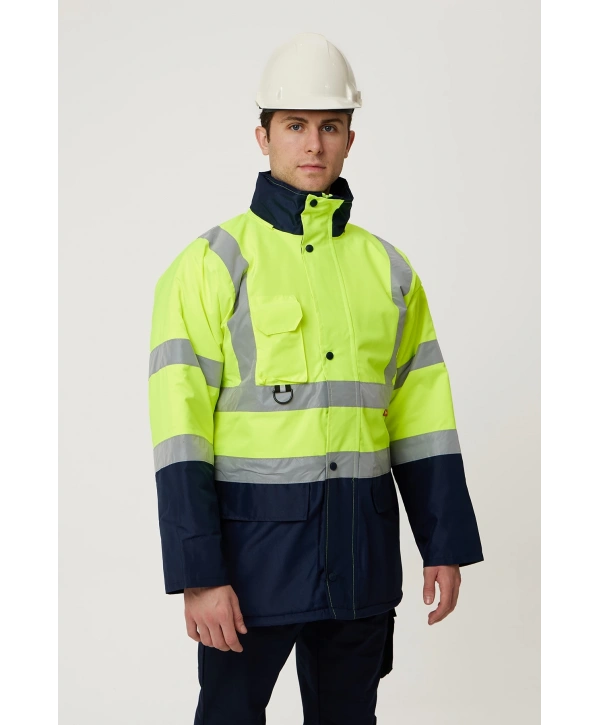 Linum Reflektörlü İş Güvenliği Parkası - Su Ve Rüzgar Geçirmez, Yüksek Görünürlüklü Kışlık Mont