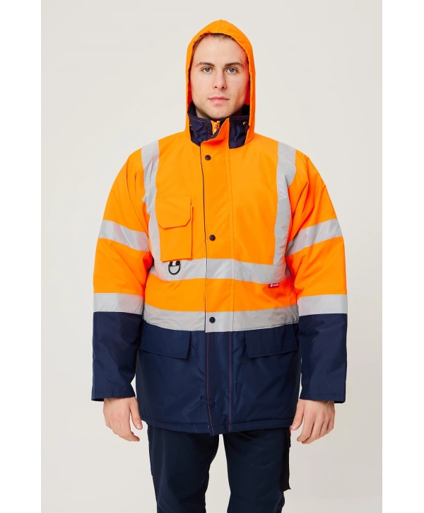 Linum Reflektörlü İş Güvenliği Parkası - Su Ve Rüzgar Geçirmez, Yüksek Görünürlüklü Kışlık Mont