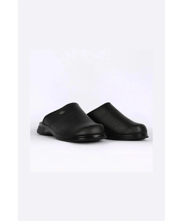 Magiacomfort Mg-3001 Siyah Yarım Yakasız Sabo Terlik Ortopedik Rahat Kullanım