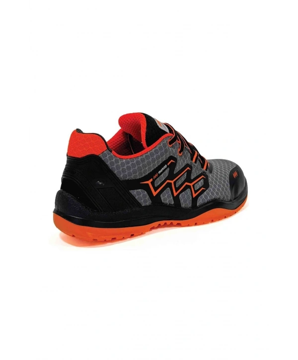 Mekap Fresh Rmk 91 Hafif Fileli Delikli İş Ayakkabısı Siyah Gri S1