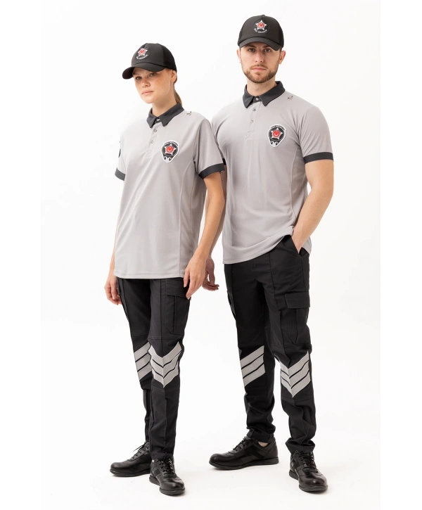 Münih Güvenlik T-shirt Unisex | Güvenlik Görevlisi Polo Yaka Tişört, Personel Üniforma, İş Kıyafeti