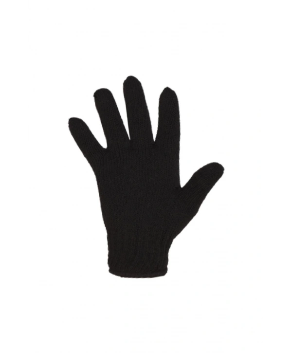 Orlon Siyah Tek Kat Eldiven Soğuk Havalara Uygun Hafif Ve Konforlu Kullanım
