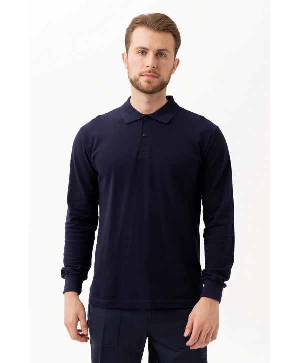 Padus %100 Pamuk Polo Yaka Uzun Kollu T-shirt Şık Ve Konforlu İş Ve Genel Kullanım