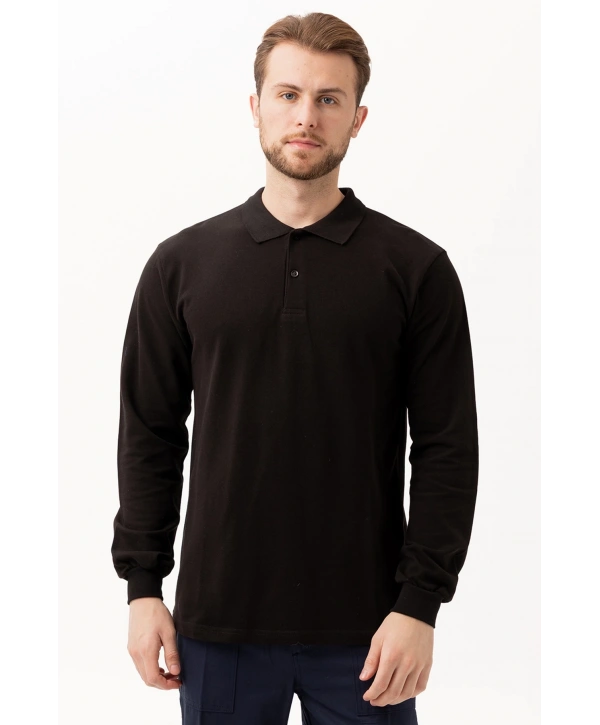 Padus %100 Pamuk Polo Yaka Uzun Kollu T-shirt Şık Ve Konforlu İş Ve Genel Kullanım
