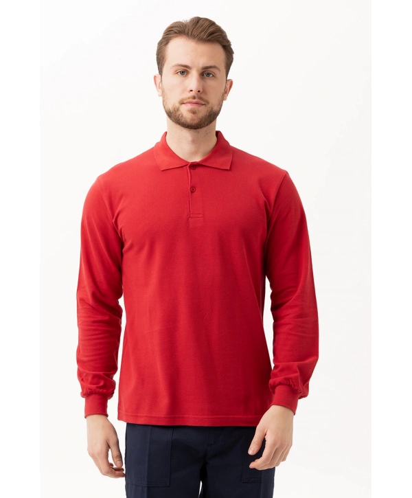 Padus %100 Pamuk Polo Yaka Uzun Kollu T-shirt Şık Ve Konforlu İş Ve Genel Kullanım