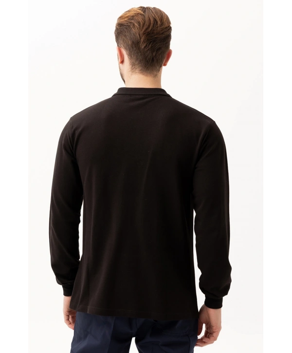 Padus %100 Pamuk Polo Yaka Uzun Kollu T-shirt Şık Ve Konforlu İş Ve Genel Kullanım